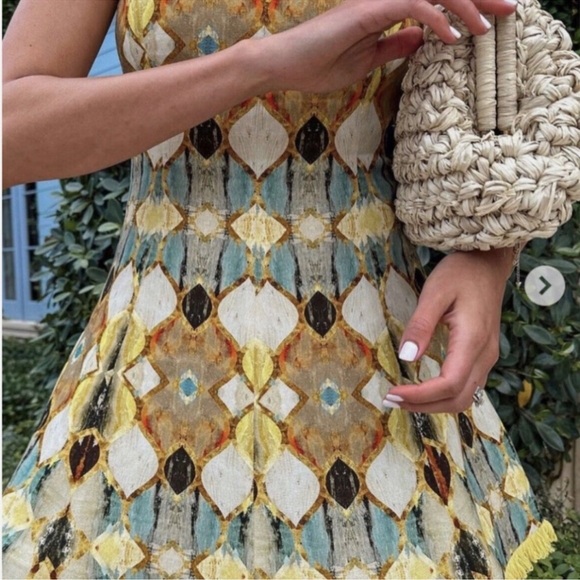 Christian Lacroix Linen Blend Cruz Mini Dress Size Small - Picture 4 of 12